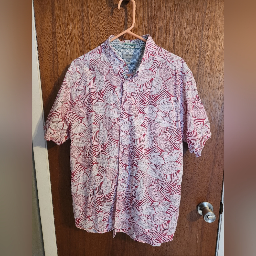 Men's Ted Baker Red Palm shirt 7